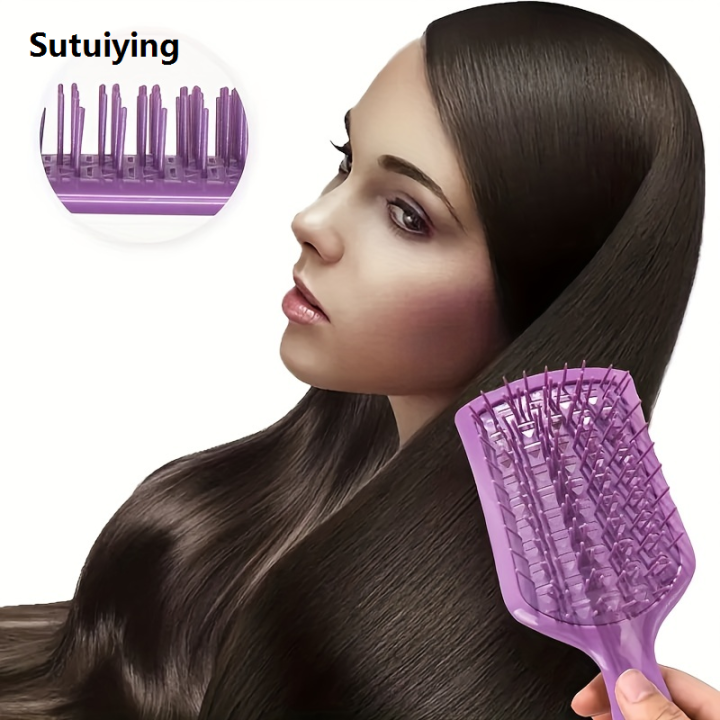 Sutuiying%202pcs/set%20hair%20brush%20Hollow%20Multi%20Teeth%20Comb%20Diamond%20Fluffy%20High%20Portable%20Head%20Top%20Tool%20Dry%20Dual%20Massage%20Scalp%20Hairdressing%20tools%20-%20Image%203