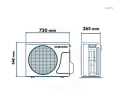 Samsung 1 Ton  Hot & Cold Inverter AC AR12TSHZRWKN. 