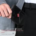 Multi-position Men's Short Wallet Leisure Style PU Leather Durable Male Leather Purse Thin Smooth Zipper Pocket Purse Daily Use. 