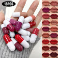 18Pcs Colors Capsule Mini Lipstick Set Waterproof Matte Woman Makeup Lasting Easy Color Lipstick Cosmetics. 