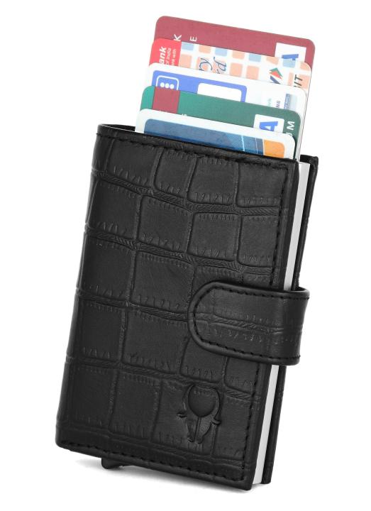 WildHorn%20Nepal%20RFID%20Protected%20100%25%20Genuine%20Leather%20Unisex%20Cardholder%20(CRD%20001%20Black%20Croco)%20-%20Image%203