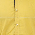 Mustard Yellow Cotton Plain Shirt For Men. 