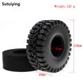 Sutuiying 1.9 Crawler Tires 1/10 RC Soft Rubber Mud Tyres 118mm With Foam Insert Fashion For RC Crawler Car Traxxas TRX4 Axial SCX10 SCX10 II RC4W. 
