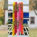 Soft Fabric 3.5 Feet Long Decorative Flower Garland with Dual-Side Hooks | Washable, Multi-Colored Decoration. 