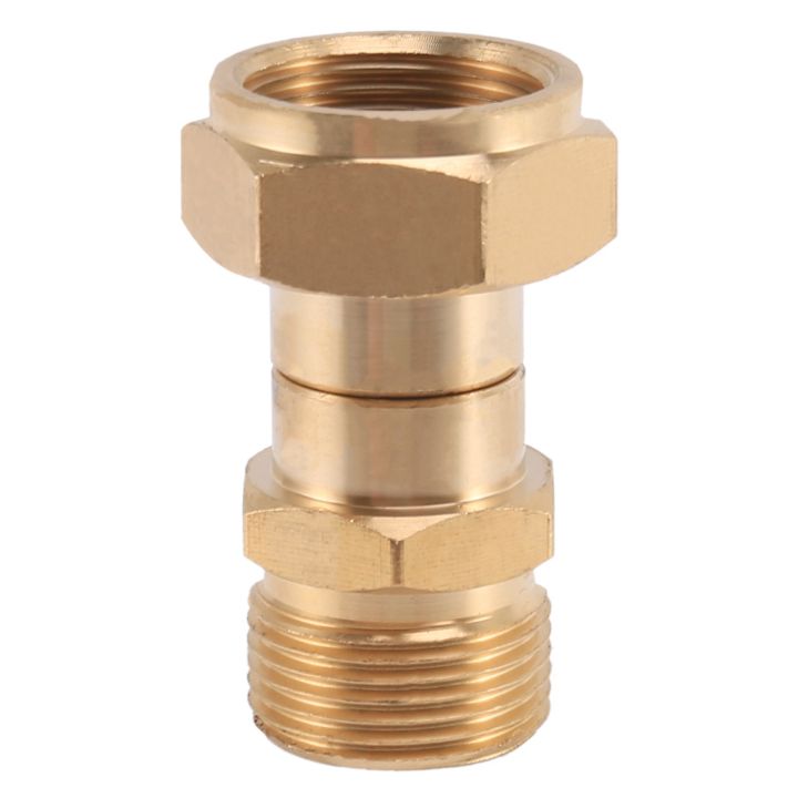 JAERBEE%204X%20Pressure%20Washer%20Swivel%20Joint,%20Free%20to%20Hose%20Fitting,%20Anti%20Twist%20Metric%20M22%2014mm%20Connection,%203000%20Psi%20-%20Image%203
