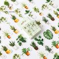 Sweet Journal 45PCS Green Life Series Stickers Album Diary Journal Decorative Crafts Scrapbooking DIY Boxed Sticker. 