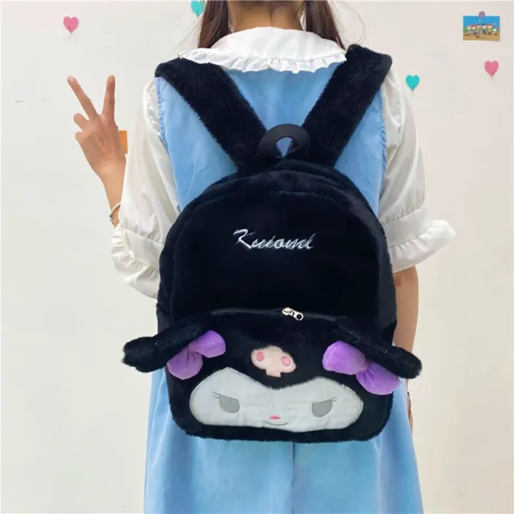 1Pcs%20Fashionable%20Kuromi%20My%20Melody%20Cinnamoroll%20Shoulder%20Bag%20Anime%20Simple%20Embroidery%20Handbag%20Plush%20Cute%20Cartoon%20Backpack%20for%20Lady%20Female%20Women%20Girls%20-%20Image%206