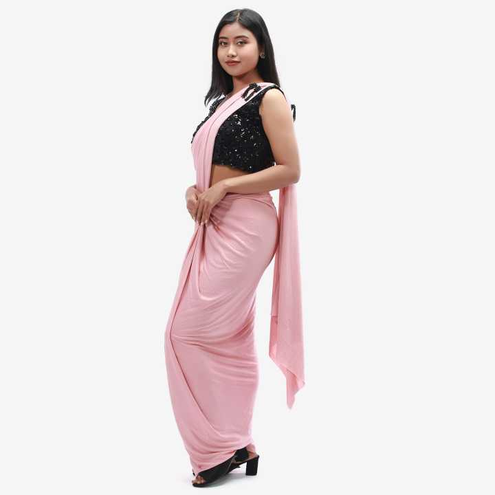 Pink%20Color%20Silk%20Embroidered%20Fix%20Saree%20With%20Black%20Blouse%20Set%20For%20Women%20-%20Image%203