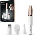 Braun Facespa Pro 911 Facial Epilator Whitebronze With 3 Extras. 