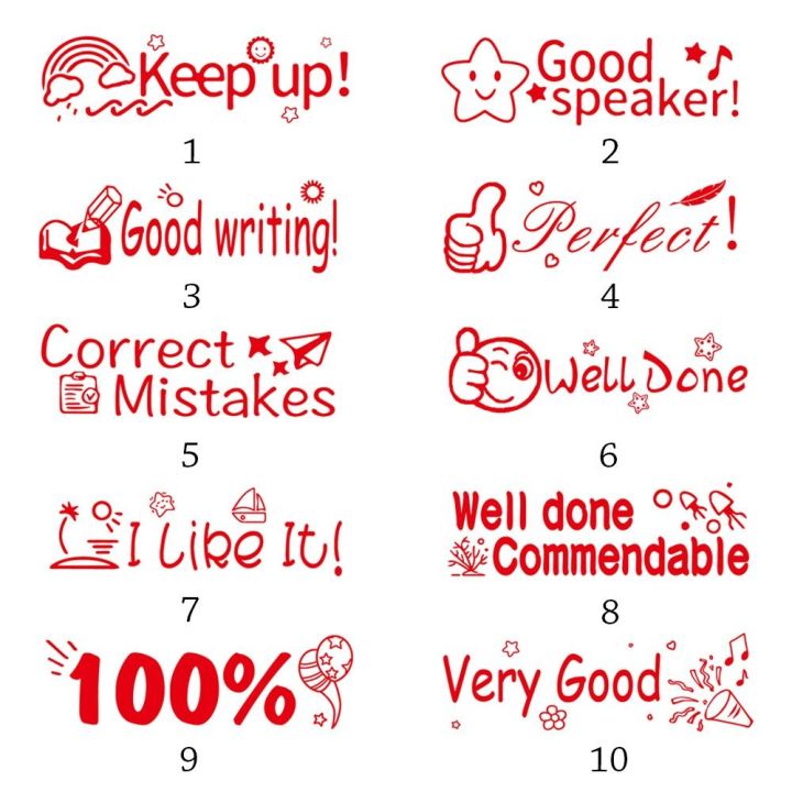 Student%20English%20Scrapbooking%20Stamper%20Photosensitive%20Chapter%20Cartoon%20Stamps%20Kids%20Seal%20Commentary%20Stamp%20Reward%20Seal%20Encouragement%20Teaching%20stamp%20-%20Image%202
