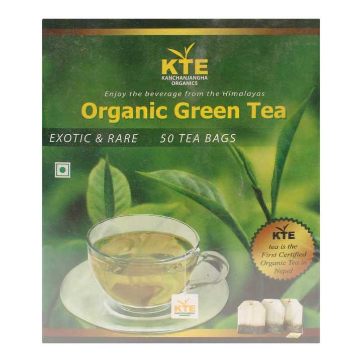 Kte Organic Green Tea 50 Tea Bags Smooth Flavors of Green Teabags