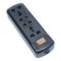 4 Port Heavy Duty Power Electric Multipurpose 6000W Wireless Multiplug Extension Board Black SXA-036. 