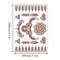 Henna Tattoo Brown Mehndi Stickers for Hand Temporary Tattoos Body Art Tatoo Waterproof for Women Tatoo Hena Design. 