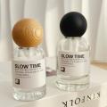 High-End Perfume Bottle Elegant Design 30ml 50ml Glass Spray Bottle Large Capacity Wooden Cap Replacement Bottle for. 