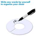 30 Pack White Round Clothing Size Closet Rack Dividers Hangers With 1Marker (Outer 3.5Inch, Inner 1.38Inch In Diameter) CNIM Hot. 