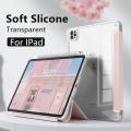 11 Inch o 10.56 Generation PrPad Air Case for i Transparent Pen Holder Protector 5 Air 4 3 2 1 iPad 10 9 8 7 Soft Silicone Protective Case. 