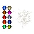 3mm Dual-Pin Led Diodes, Led Light-Emitting Diodes in Bulk 2Pin Round Uv (10 Colors x 20Pcs) Kit Box. 