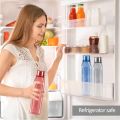 Prime Pack of 5 Water Bottles, 1 Litre Each, Reusable Plastic Fridge Bottle Set, BPA Free and Leak Proof Bottles for Travel, Work, Assorted. 