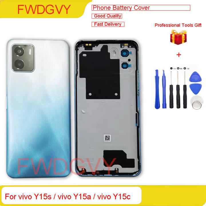 Available For vivo Y15s / vivo Y15a / vivo Y15c Back Door Cover Housing Full Set Repair Parts Replacement + 8Pcs Repair Tools 6.51 inches