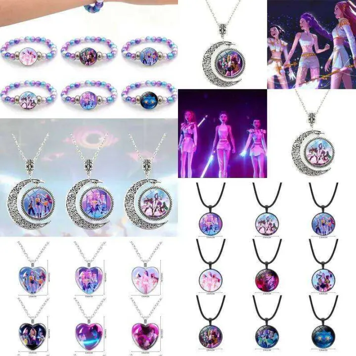 Kpop%20Demon%20Hunter%20Keychain%20Bracelet%20Fans%20Gifts%20Huntrix%20Hanging%20Pendants%20Heart%20Necklace%20Party%20Accessories%20-%20Image%202