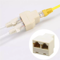 RJ45 CAT 5 CAT 6 LAN Network Ethernet Female to 2 x Female Plug Connector. 
