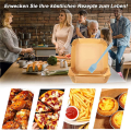 NXFDSIOZ Baking Paper for Hot Air Fryer Square (20 cm), Pack of 200 Airfryer Baking Paper Disposable Non-Stick Paper Waterproof. 