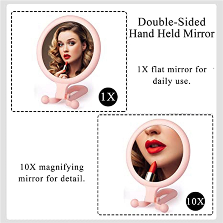 JAERBEE%2010X%20Handheld%20Magnifier,%20Double%20Sided%20Folding%20Makeup%20Mirror,%20Portable%20Handheld%20Mirror%20with%20Adjustable%20Handle(Pink)%20-%20Image%204