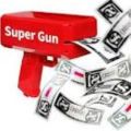 Money Gun/ Cash Gun/ Super Gun/ Spray Gun /Dollar Gun/ Cash Toy Shooter Toy Gun. 