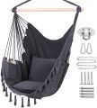 Outdoor Indoor Hanging  Chair Swing Jhula Camping Garden Load 100KG With 2 X Seat Cushions. 