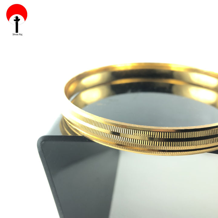 Gold Plated Punjabi Kada For Men