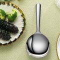 Practical 304 Stainless Steel Large Soup Spoon Rust-proof Food Grade Big Colander Deepen Simple Communal Spoon Restaurants. 