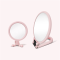 JAERBEE 10X Handheld Magnifier, Double Sided Folding Makeup Mirror, Portable Handheld Mirror with Adjustable Handle(Pink). 