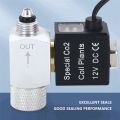 CO2 Solenoid Valve 12V Low Temperature Automatic Control Double Head Regulator for Aquarium for Fish Tank Waterproof EU EU Plug. 
