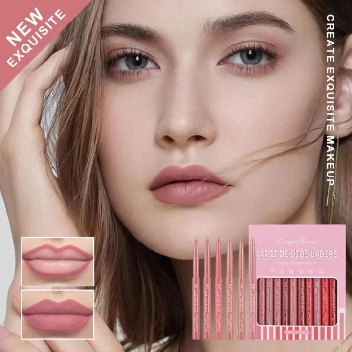 Cameo%20Brown%20Lip%20Stick%20Lipliner%20Pencil%2012-color%20Set%20Draw%20Outline%20The%20Lip%20Line%20Pen%20Matte%20Long-lasting%20Lipstick%20Pink%20Velvet%20Makeup%20-%20Image%203