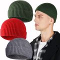 Plain Winter Fashion Knitted Hat Beanie /Cap /Topi With Fleece For unisex. 