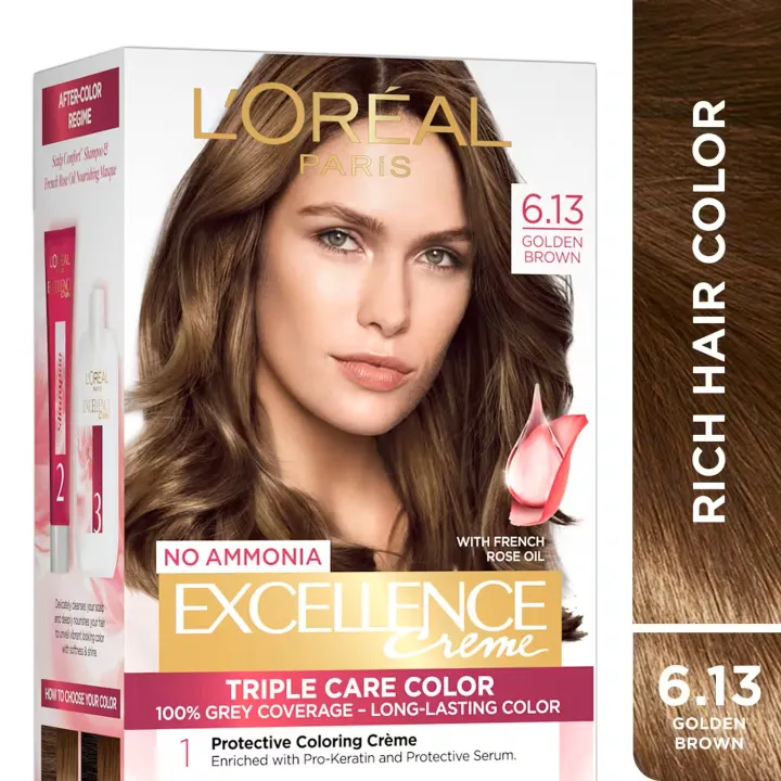 LOREAL%20PARIS%20Excellence%20Creme%20Hair%20Color%20-%206.13%20Golden%20Brown%20(72ml+100g)%20-%20Image%202