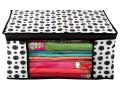 Multipurpose Saree Covers With Zip - Pack of 3 | For Clothes Storage | Packing Covers For Wedding | (Black & White). 