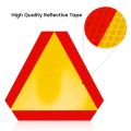 3Pcs Transportation Slow Moving Vehicle Safety Sign with Reflective Triangle Sign for 14X12Inch. 