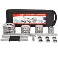 York 50kg Chrome Dumbbell Set  Adjustable Dumbbell Set 50 kg Chrome Coated with a Briefcase Pack 50 kg Set Dumbell. 