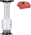 Meat Tenderizer Tool Meat Injector with Stainless Steel Sharp Needle Blades Multi-function for Home Kitchen. 