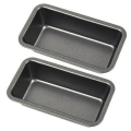 2Pcs Bread Pans for Baking Nonstick Carbon Steel Loaf Pan Tray Toast Mold Cake Loaf Pastry Toast Box Baking Pan Bakeware. 
