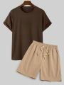 Men's Soft Feel Cotton T-shirt N Shorts Combo Set. 