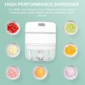 Electric Mini Garlic Chopper Portable Food Chopper,Wireles Small Blender for Pepper Chili Vegetable Nut Meat 100ML,White. 