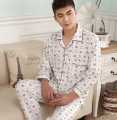 Full Sleeves Cotton Printed Pajama Set for Men. 