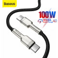 Baseus 100W USB C To USB Type C Cable for Samsung Galaxy S20 5A PD Fast Charging Phone Cable QC3.0 USB C Charger Cable for Huawei P40 Pro P30 Mate 30 Pro. 