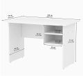 Kamakhya décor Study Table for Writing, Computer, Study & Office Desk,  with open 2 compartments,(White). 