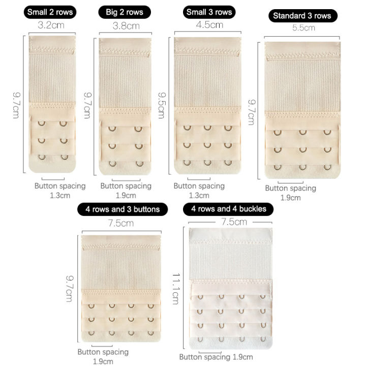 Women%20Bra%20Extension%20Strap%20Extenders%202/3/4Rows%203/4%20Buckles%20Elastic%20Extender%20Adjustable%20Bra%20Accessories%20HELIN%20-%20Image%202