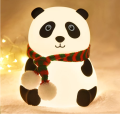Cute Panda Silicon USB Rechargeable Night Light Lamp Night Lamp (8.5 cm, Multicolor). 