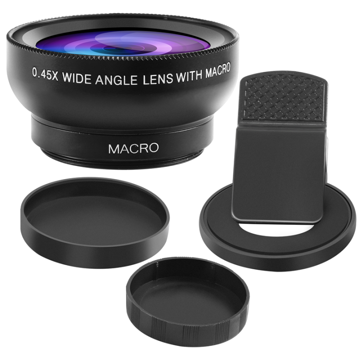 Fish Eye Phone Lens, Phone with HD Camera Lens Macro Clip