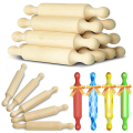 5X Wooden Mini Rolling Pin 6 Inches Long Kitchen Baking Rolling Pin Small Wood Dough Roller for Children Fondant Pasta. 